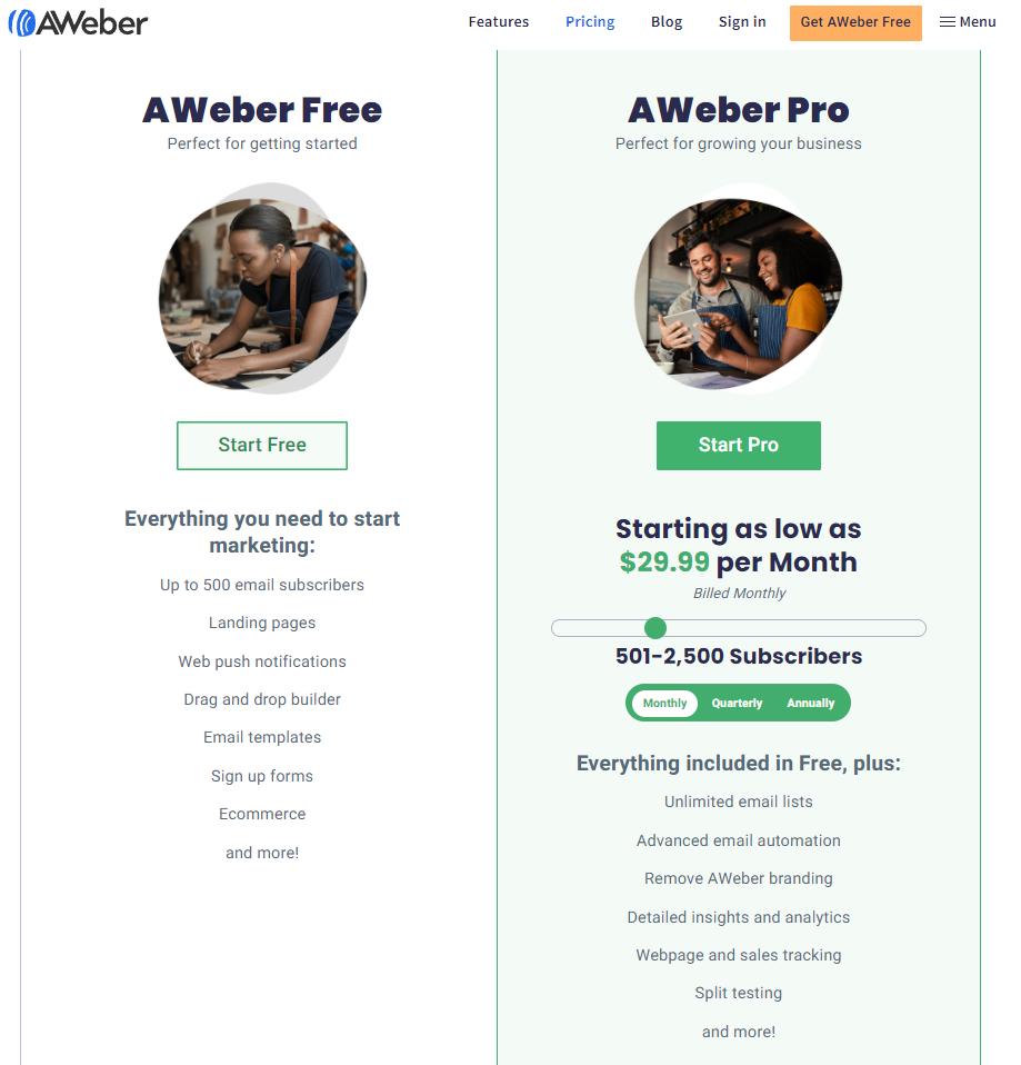 Aweber Packages