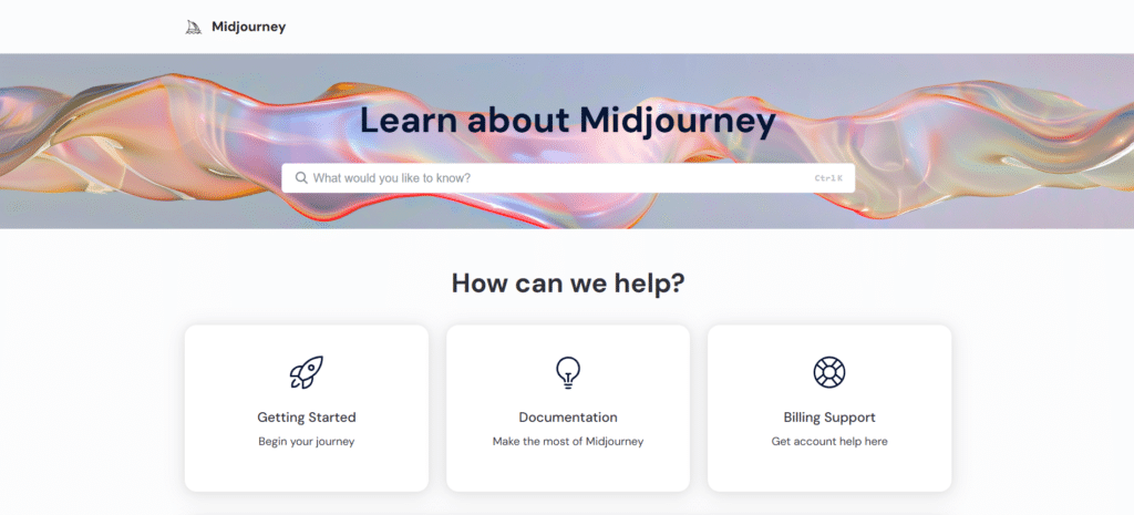 Midjourney Website home