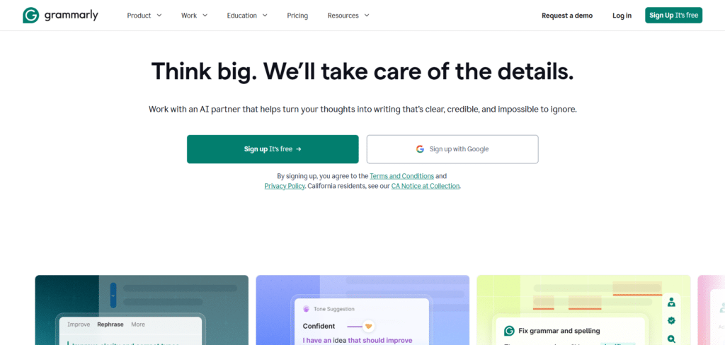 grammerly website home