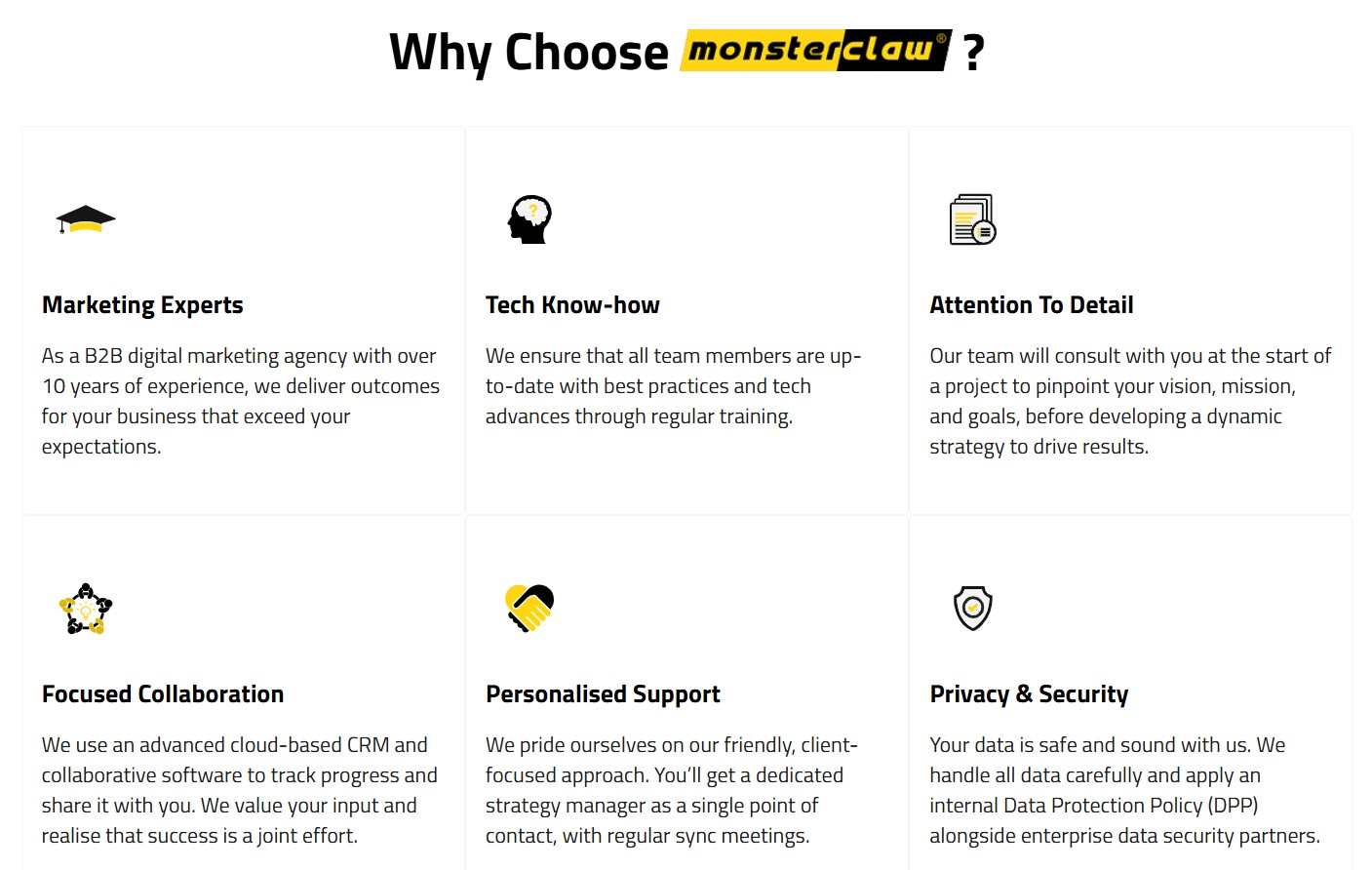 why choose MonsterClaw
