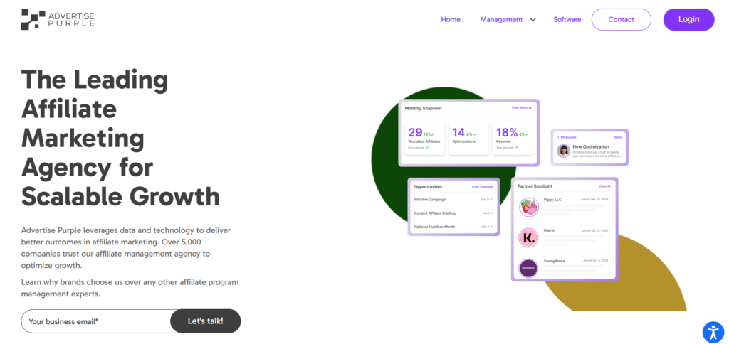 advertise purple homepage