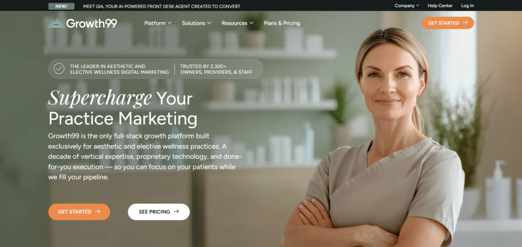Growth99 Website Homepage