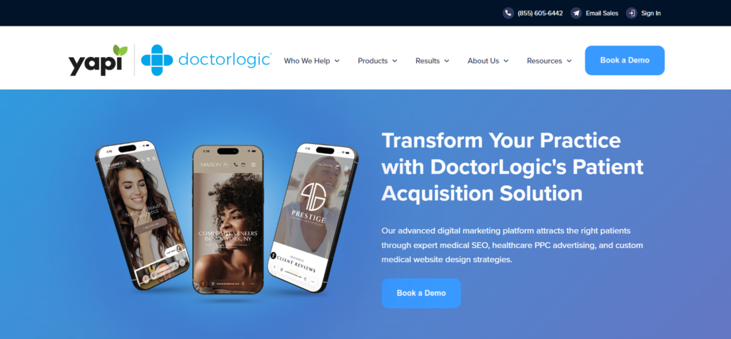DoctorLogic Website Homepage