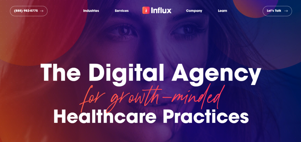 Influx Marketing Website Homepage