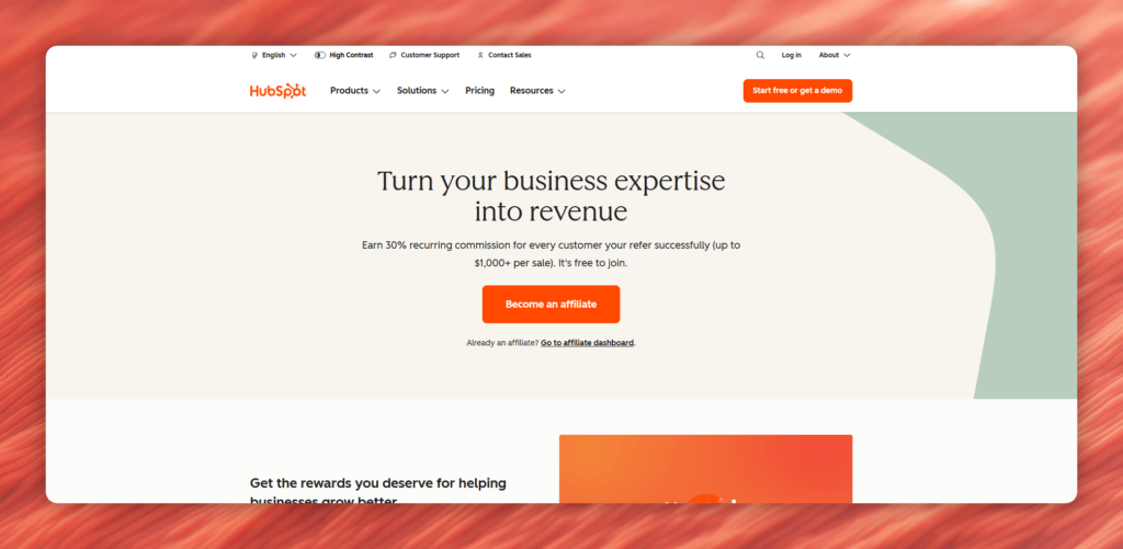 HubSpot affiliate Program