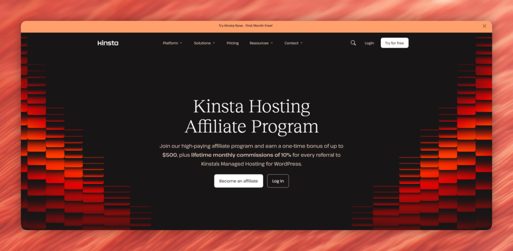 Kinsta affiliate program