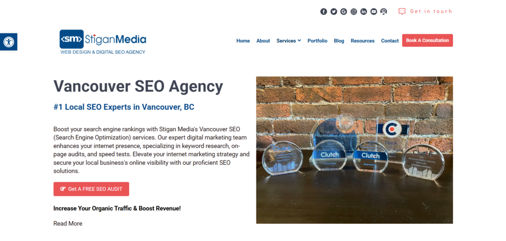 Stigan Media Website homepage