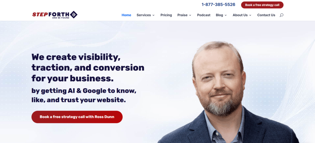 StepForth Web Marketing Website Homepage