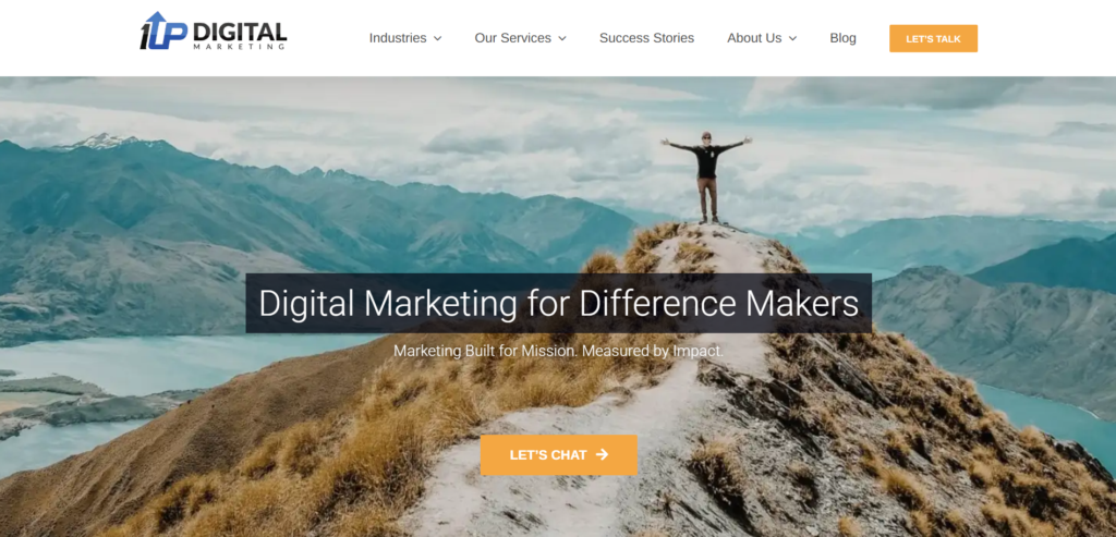 1UP Digital Marketing Website Homepage
