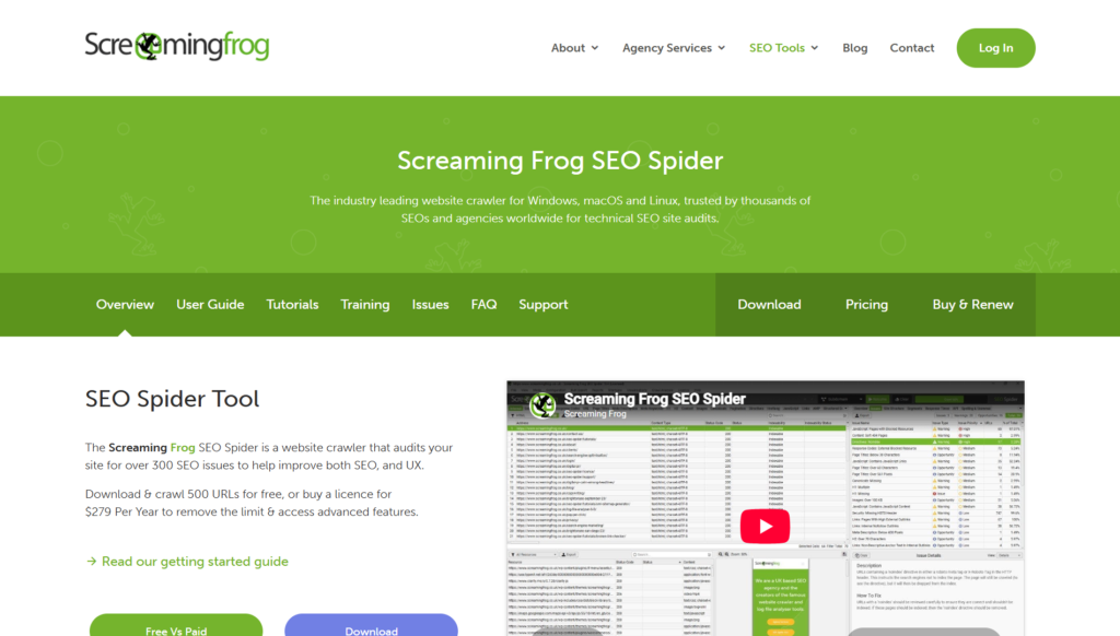 Screaming Frog SEO Spider