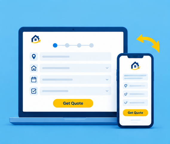 Instant Quote Tool for Moving Company Website Design and Optimization