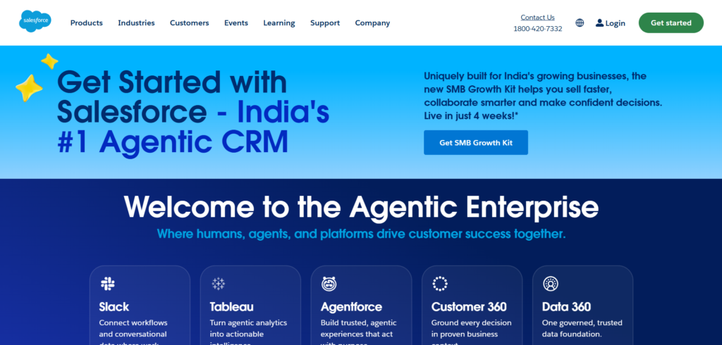 Salesforce website homepage