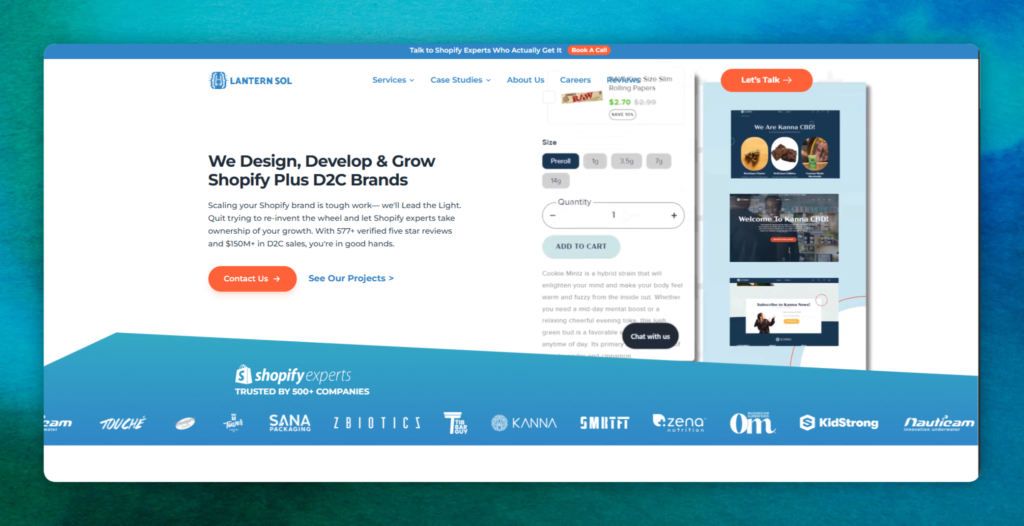 LanternSol website home