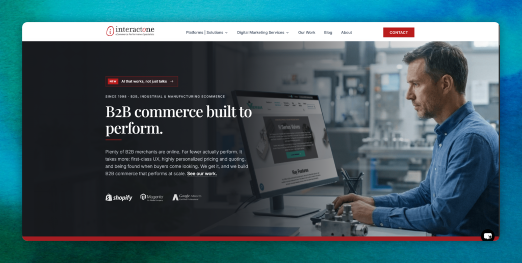 InteractOne website home
