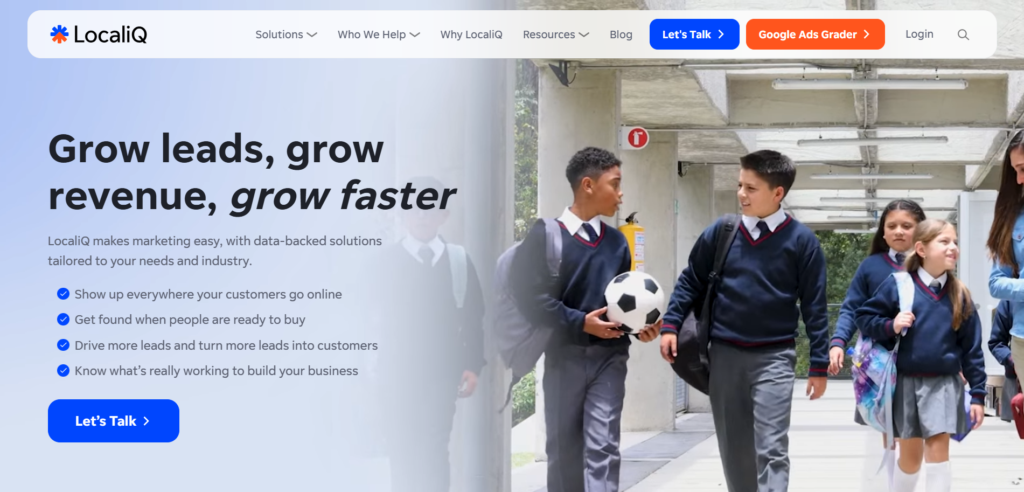 LocaliQ Website homepage
