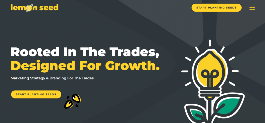 Lemon Seed Marketing Website Homepage