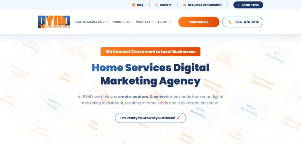 RYNO Strategic Solutions Website Homepage