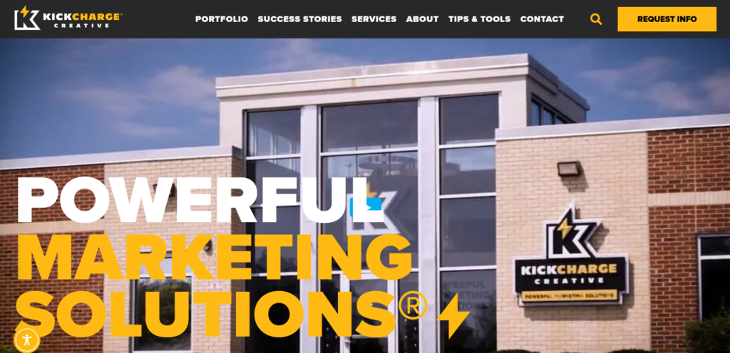 KickCharge Creative Website Homepage
