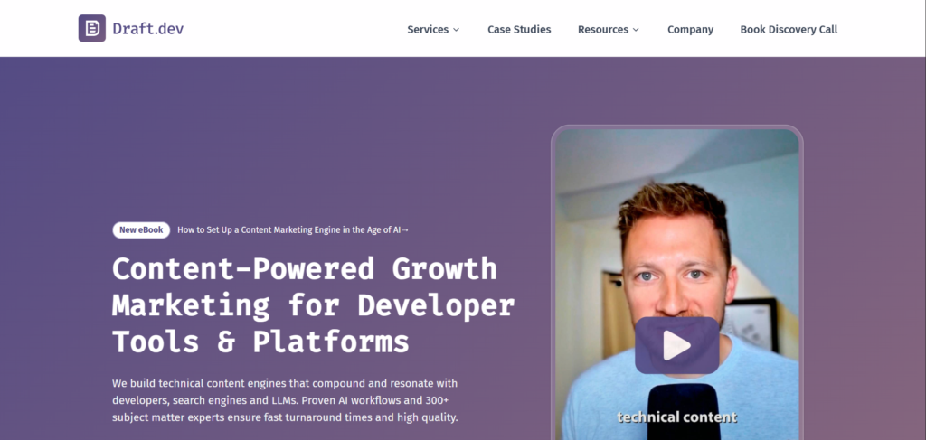 Draft.dev website homepage