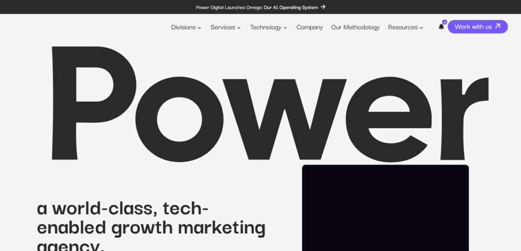 Power Digital website homapage