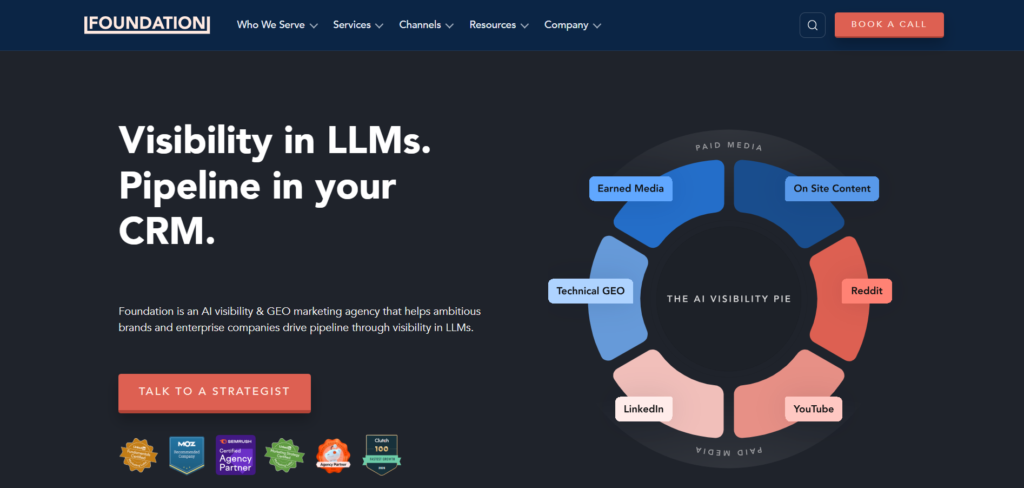 Foundation Marketing website homepage