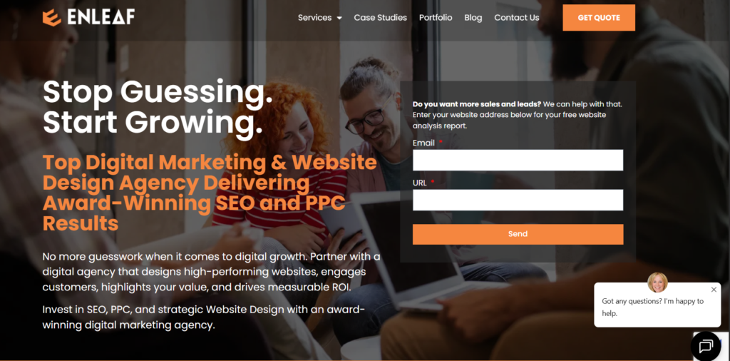 Enleaf Website Home