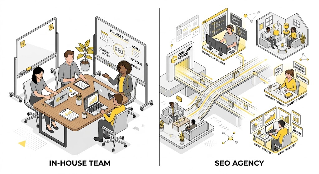SEO Agency vs. In-House: What's the Difference?